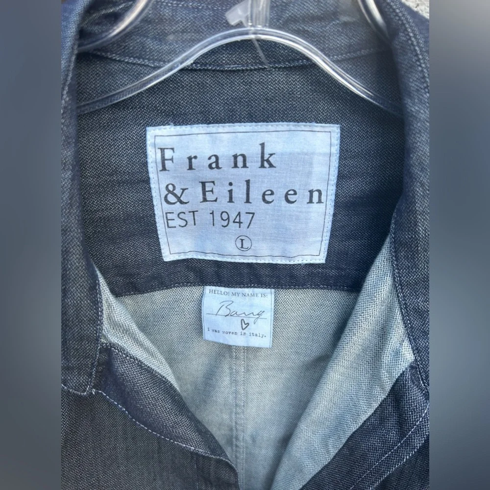 Frank & Eileen Barry button down dark rinse shirt - Picture 5 of 6